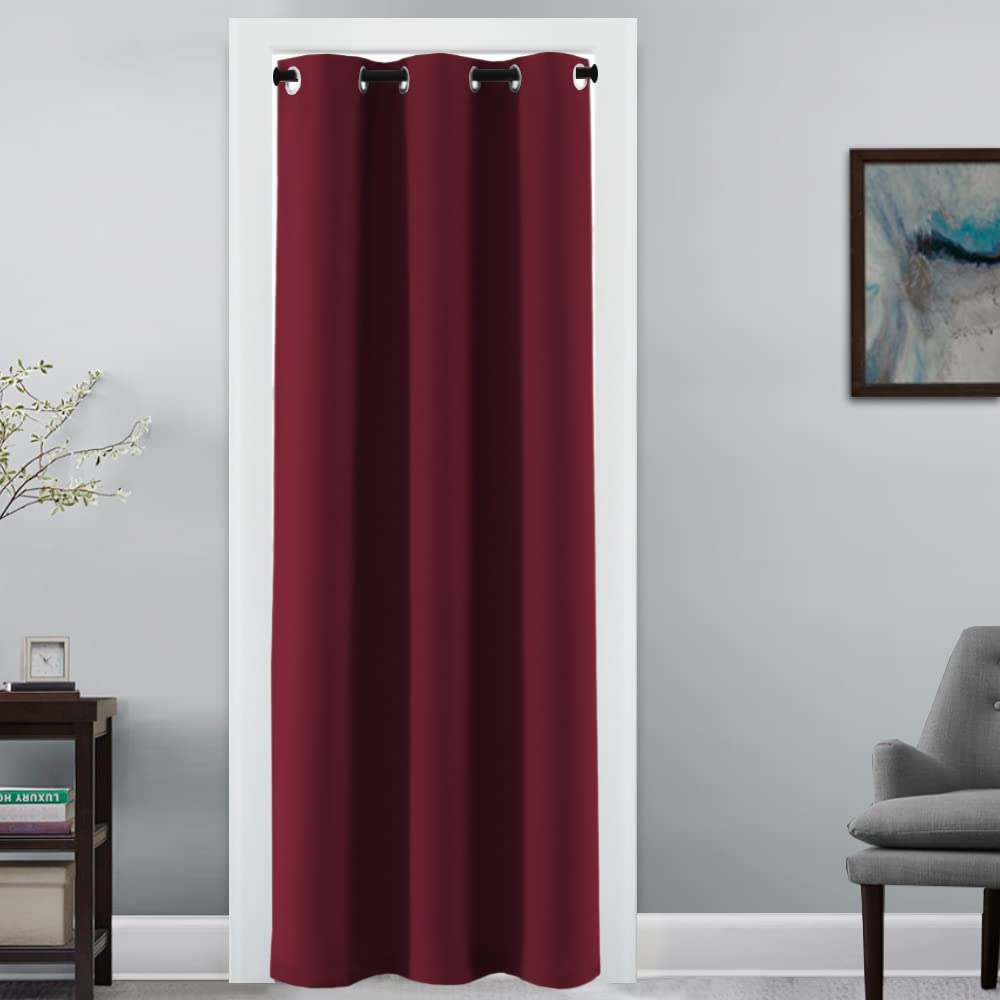 H.VERSAILTEX 100% Blackout Curtains for Bedroom Black Out Curtains 96 inch Thermal Insulated Long Blackout Curtains for Living Room, Energy Saving Curtains for Patio Door Grommet (1 Panel, Jet Black)