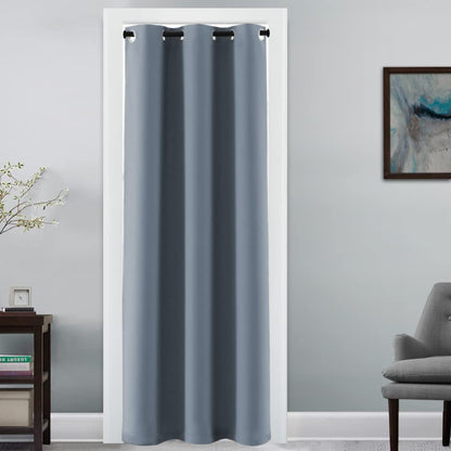 H.VERSAILTEX 100% Blackout Curtains for Bedroom Black Out Curtains 96 inch Thermal Insulated Long Blackout Curtains for Living Room, Energy Saving Curtains for Patio Door Grommet (1 Panel, Jet Black)
