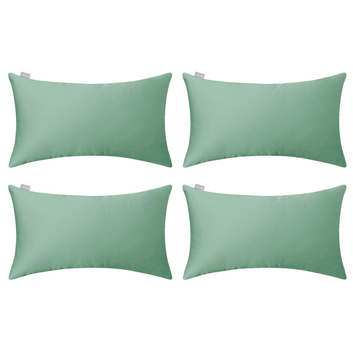 Thmyo 4-Pack 100% Cotton Solid Decorative Throw Pillow Case 18x18 Orange