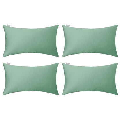 Thmyo 4-Pack 100% Cotton Solid Decorative Throw Pillow Case 18x18 Orange