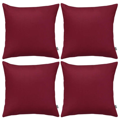 Thmyo 4-Pack 100% Cotton Solid Decorative Throw Pillow Case 18x18 Orange