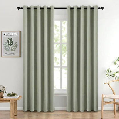 MIULEE Light Pink Blackout Bedroom Curtains Drapes 84 Inch Long 52"x84"
