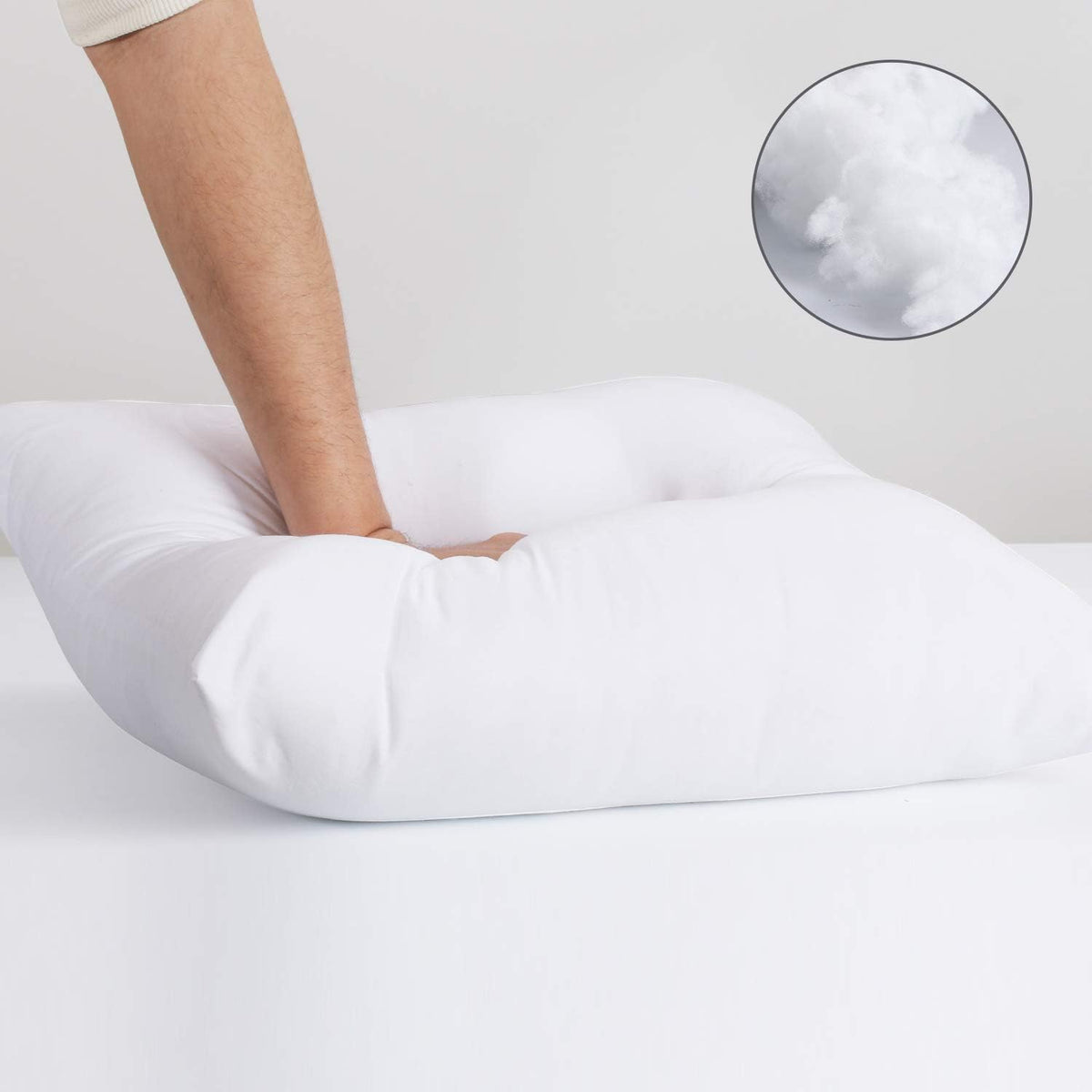 Calibrate Timing 20 x 20 inches Pillow Inserts, Set of 6 Hypoallergenic Brushed Microfiber Liner Down Alternative Filled Square Cushion Throw Pillow