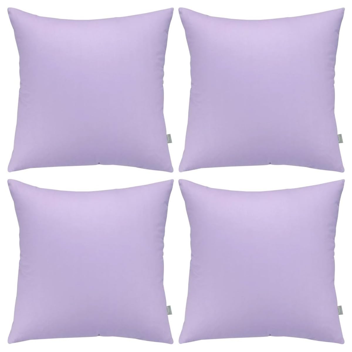 Thmyo 4-Pack 100% Cotton Solid Decorative Throw Pillow Case 18x18 Orange