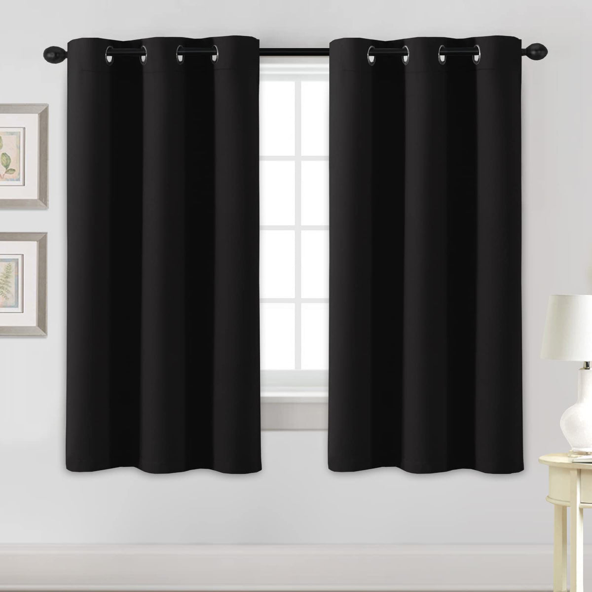 H.VERSAILTEX Blackout Curtains for Bedroom Thermal Insulated Room Darkening Living Room Curtains 63 Inch Long Grommet Privacy Protection Window Curtain Panels/Drapes for Nursery,2 Panels,Ivory/Cream
