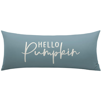 Artscope Hello Pumpkin Beige Lumbar Throw Pillow Cover 12x20 Inch Fall Decoration Cushion Cover Thanksgiving Farmhouse Pillow Case for Home Sofa Couch Decor