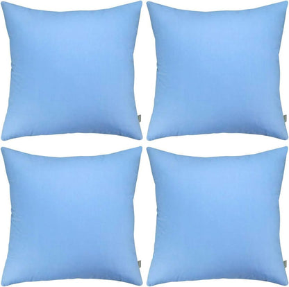 Thmyo 4-Pack 100% Cotton Solid Decorative Throw Pillow Case 18x18 Orange