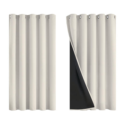 Yakamok Burgundy Red Blackout Curtains 84 inches Long for Bedroom 38" Wide