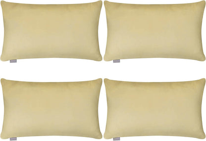 Thmyo 4-Pack 100% Cotton Solid Decorative Throw Pillow Case 18x18 Orange