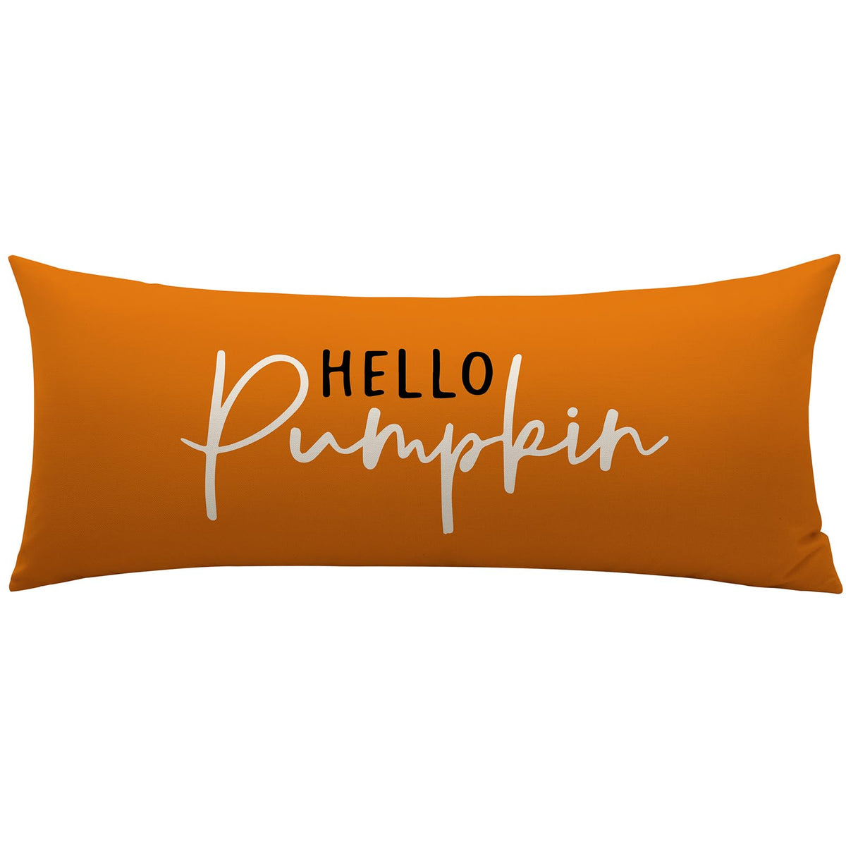 Artscope Hello Pumpkin Beige Lumbar Throw Pillow Cover 12x20 Inch Fall Decoration Cushion Cover Thanksgiving Farmhouse Pillow Case for Home Sofa Couch Decor