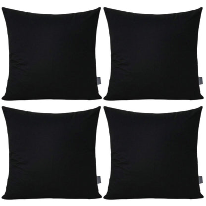 Thmyo 4-Pack 100% Cotton Solid Decorative Throw Pillow Case 18x18 Orange