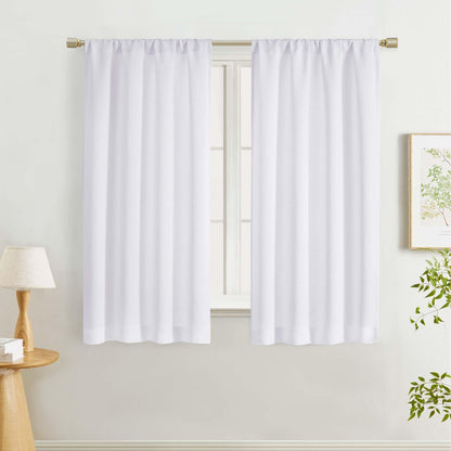 Lecloud Sage Green Room Darkening Curtains 54 Inch Length 2 Panels, Window Curtains for Bedroom, Energy Thermal Insulating Rod Pocket Curtain Drapes for Small Window, 40" W x 54" L