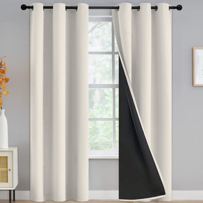 Yakamok Burgundy Red Blackout Curtains 84 inches Long for Bedroom 38" Wide