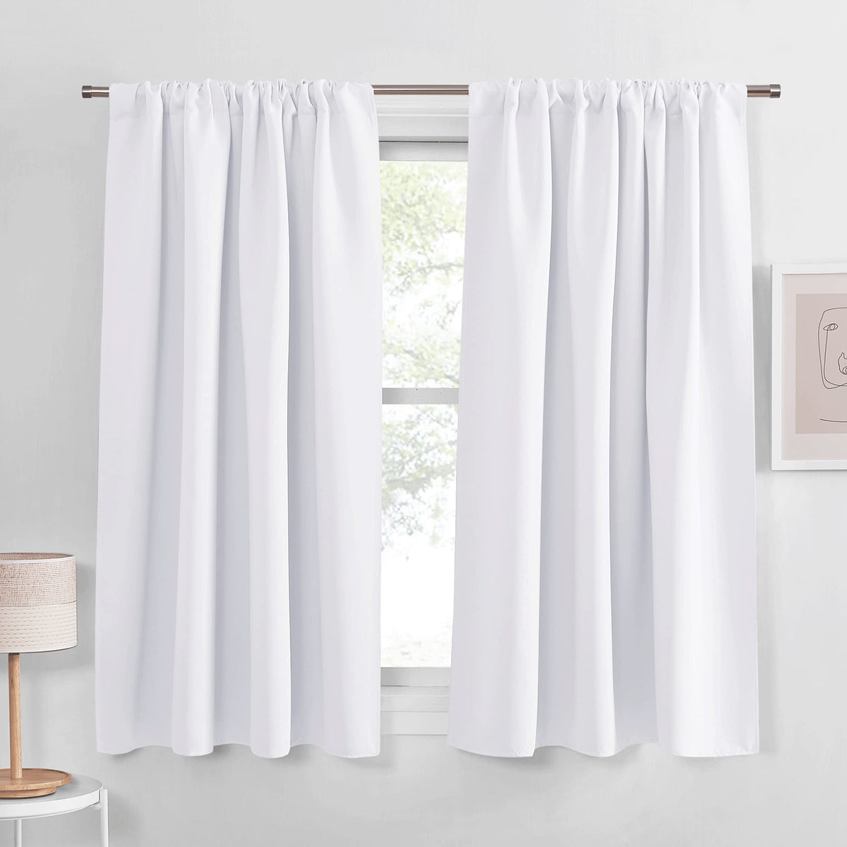 PONY DANCE Black Out Curtains 72 inch Long, Black, 2 Panels