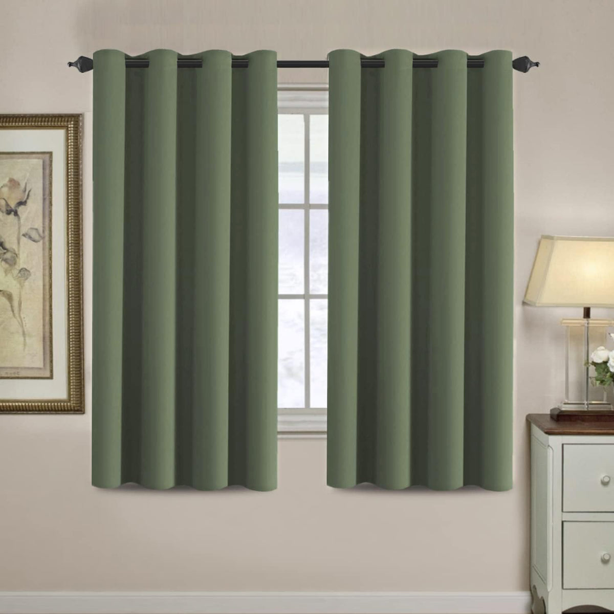 H.VERSAILTEX 100% Blackout Curtains for Bedroom Black Out Curtains 96 inch Thermal Insulated Long Blackout Curtains for Living Room, Energy Saving Curtains for Patio Door Grommet (1 Panel, Jet Black)