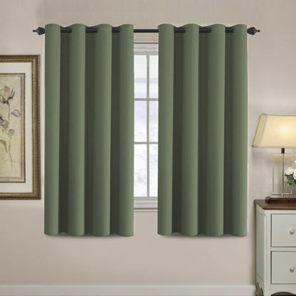 H.VERSAILTEX 100% Blackout Curtains for Bedroom Black Out Curtains 96 inch Thermal Insulated Long Blackout Curtains for Living Room, Energy Saving Curtains for Patio Door Grommet (1 Panel, Jet Black)