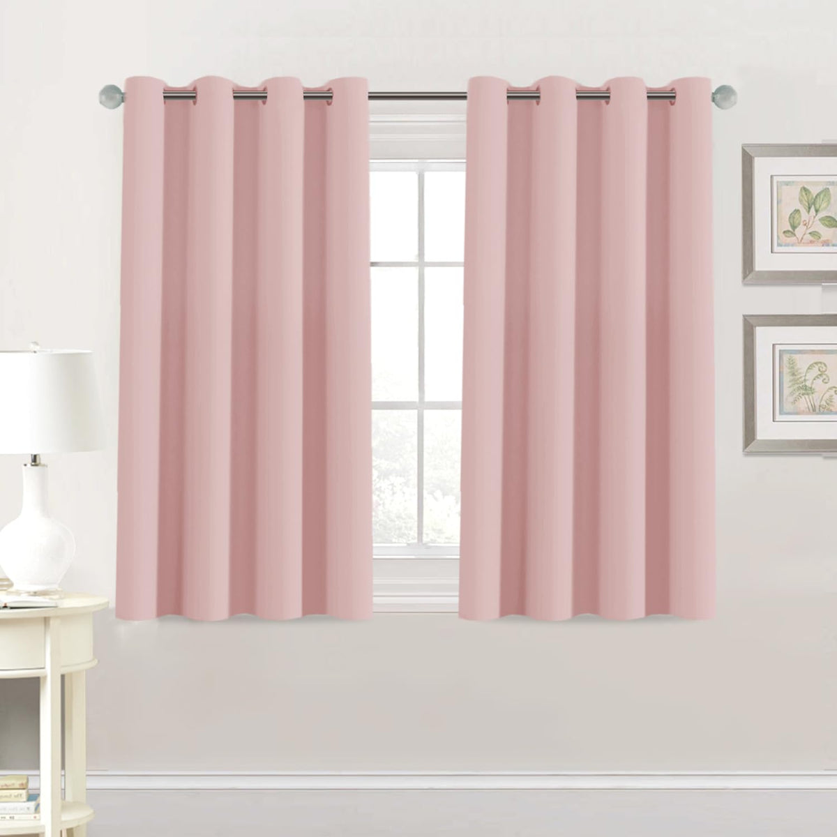 H.VERSAILTEX 100% Blackout Curtains for Bedroom Black Out Curtains 96 inch Thermal Insulated Long Blackout Curtains for Living Room, Energy Saving Curtains for Patio Door Grommet (1 Panel, Jet Black)