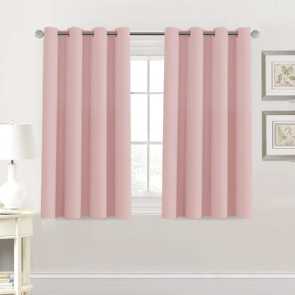 H.VERSAILTEX 100% Blackout Curtains for Bedroom Black Out Curtains 96 inch Thermal Insulated Long Blackout Curtains for Living Room, Energy Saving Curtains for Patio Door Grommet (1 Panel, Jet Black)