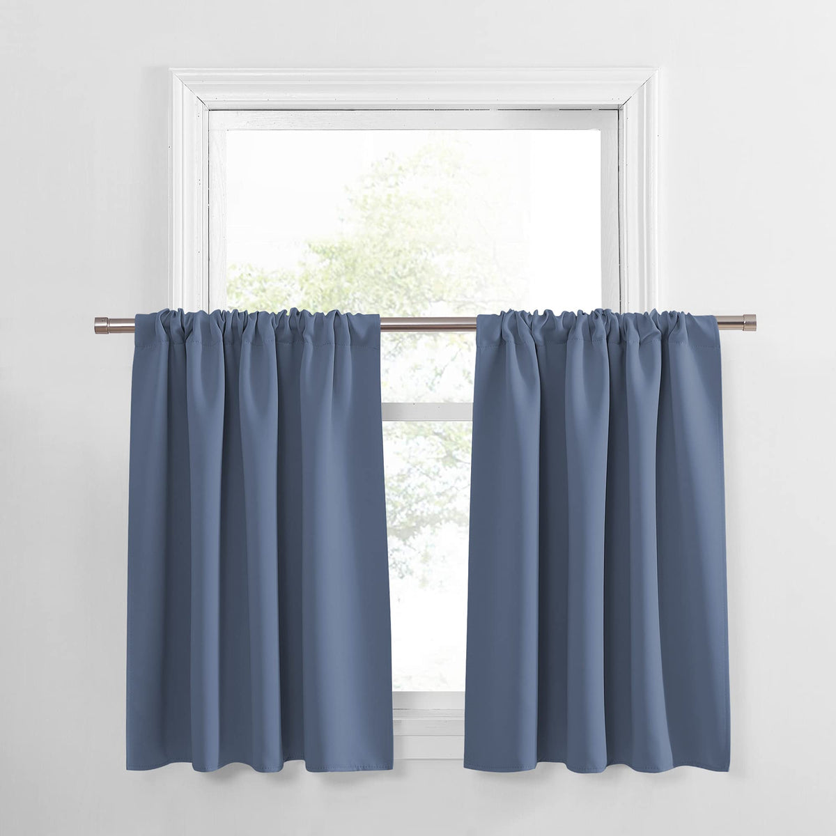 PONY DANCE Black Out Curtains 72 inch Long, Black, 2 Panels