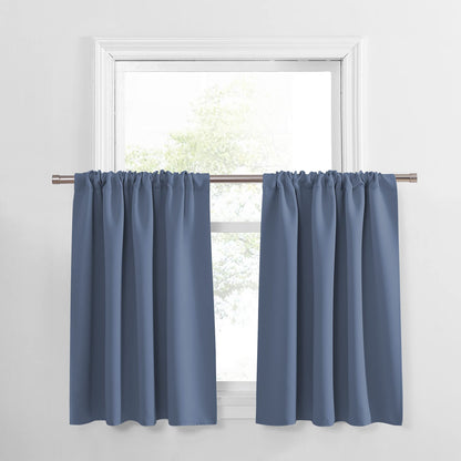 PONY DANCE Black Out Curtains 72 inch Long, Black, 2 Panels