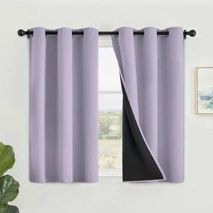 SimpleHome Cream 100% Blackout Curtains Room Darkening Living Room 84 Inch