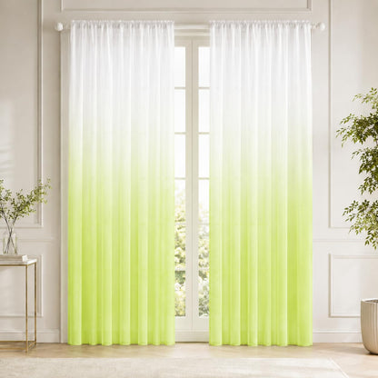 Deconovo Light Filtering Sheer Curtains 72 Inches Long for Living Room