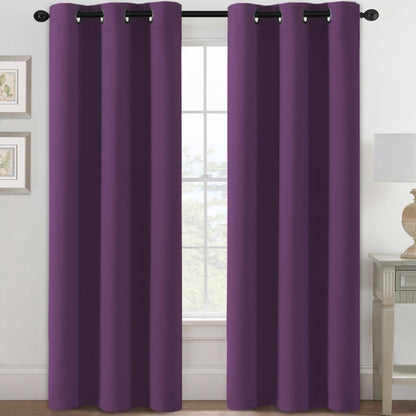 H.VERSAILTEX Blackout Curtains for Bedroom Thermal Insulated Room Darkening Living Room Curtains 63 Inch Long Grommet Privacy Protection Window Curtain Panels/Drapes for Nursery,2 Panels,Ivory/Cream