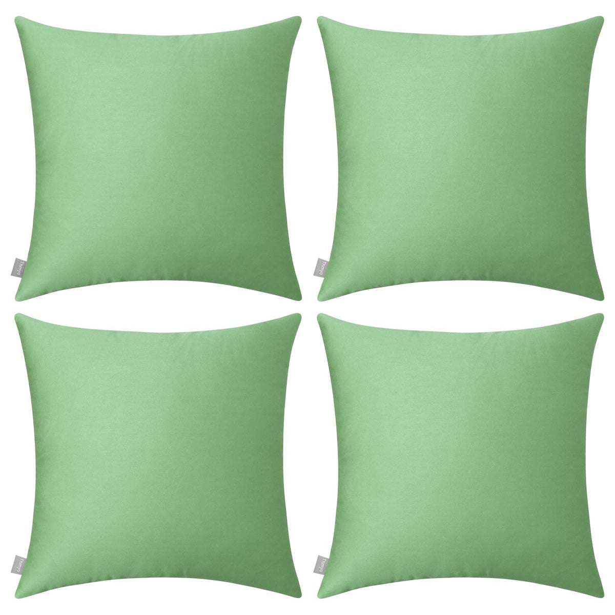 Thmyo 4-Pack 100% Cotton Solid Decorative Throw Pillow Case 18x18 Orange