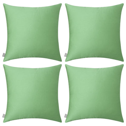 Thmyo 4-Pack 100% Cotton Solid Decorative Throw Pillow Case 18x18 Orange