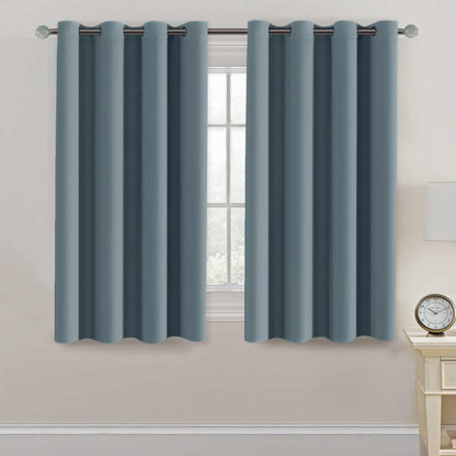 H.VERSAILTEX 100% Blackout Curtains for Bedroom Black Out Curtains 96 inch Thermal Insulated Long Blackout Curtains for Living Room, Energy Saving Curtains for Patio Door Grommet (1 Panel, Jet Black)