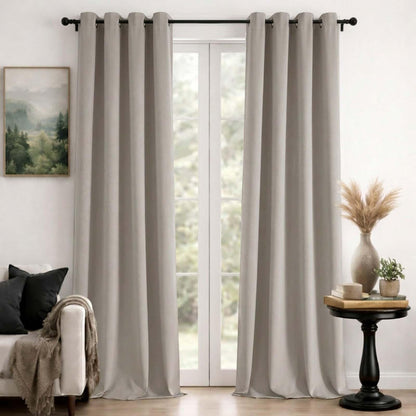 Simplebrand Sage Green Blackout Curtains 84 Inch Length 2 Panels Set for Bedroom/Living Room, Solid Room Darkening Thermal Insulated Grommet Energy Saving Window Treatment Drapes, Each 52" Wide