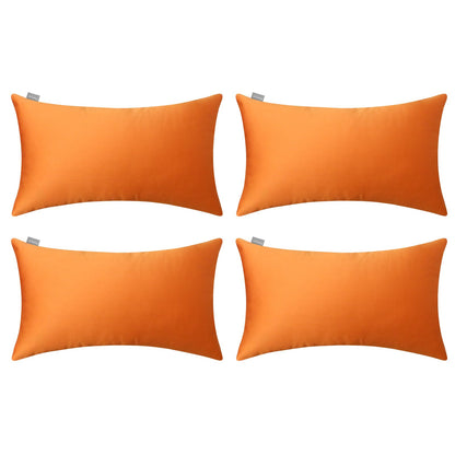 Thmyo 4-Pack 100% Cotton Solid Decorative Throw Pillow Case 18x18 Orange