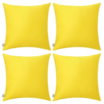 Thmyo 4-Pack 100% Cotton Solid Decorative Throw Pillow Case 18x18 Orange