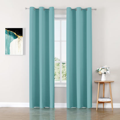 ChrisDowa Blackout Curtains for Bedroom and Living Room 63 Inches Long