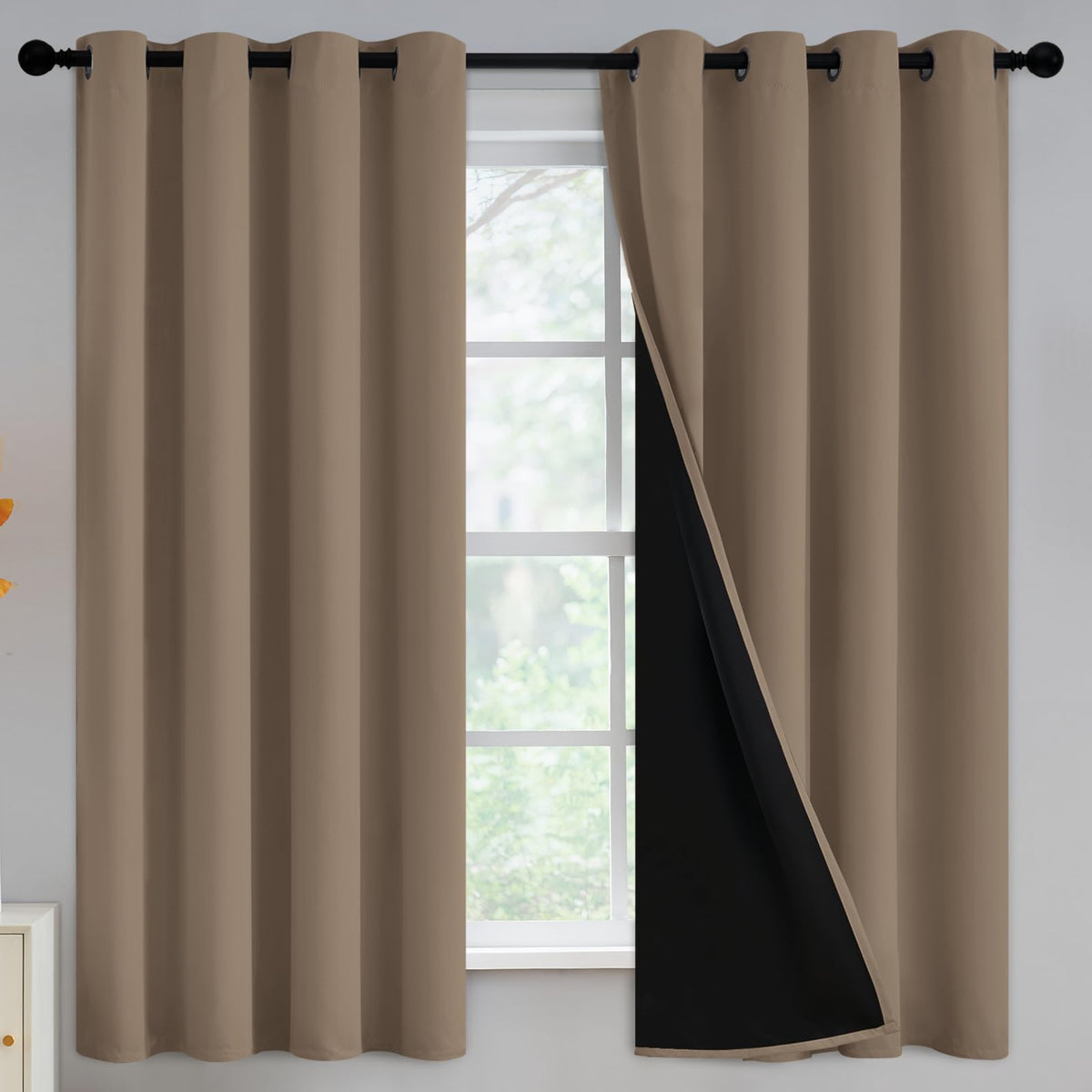 Yakamok Burgundy Red Blackout Curtains 84 inches Long for Bedroom 38" Wide