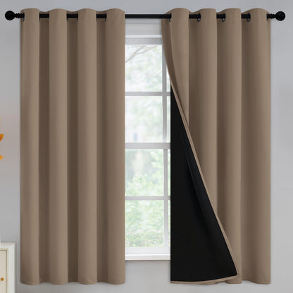 Yakamok Burgundy Red Blackout Curtains 84 inches Long for Bedroom 38" Wide