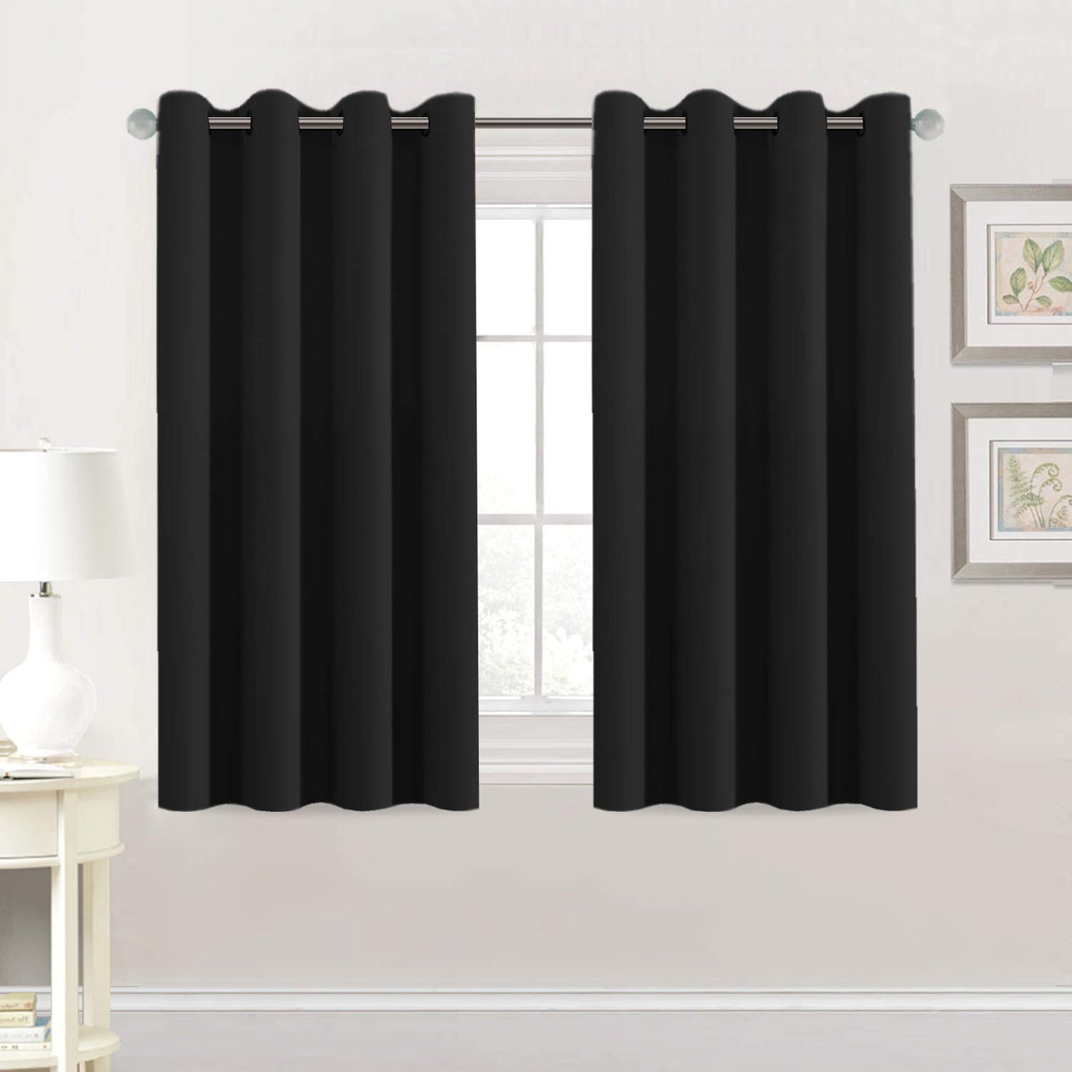H.VERSAILTEX Blackout Curtains for Bedroom Thermal Insulated Room Darkening Living Room Curtains 63 Inch Long Grommet Privacy Protection Window Curtain Panels/Drapes for Nursery,2 Panels,Ivory/Cream