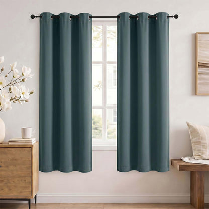 Simplebrand Sage Green Blackout Curtains 84 Inch Length 2 Panels Set for Bedroom/Living Room, Solid Room Darkening Thermal Insulated Grommet Energy Saving Window Treatment Drapes, Each 52" Wide