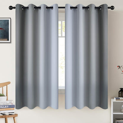 COSVIYA Grommet Room Darkening Ombre Purple Curtains W52xL63 inch