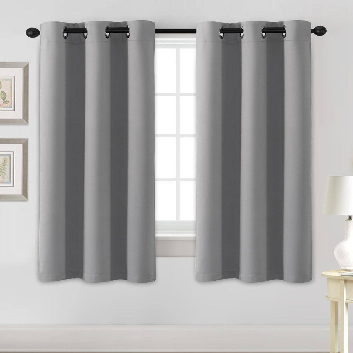 H.VERSAILTEX Blackout Curtains for Bedroom Thermal Insulated Room Darkening Living Room Curtains 63 Inch Long Grommet Privacy Protection Window Curtain Panels/Drapes for Nursery,2 Panels,Ivory/Cream