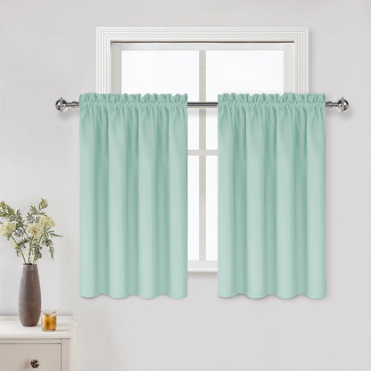 DWCN Blackout Curtains for Bedroom Living Room 42 x 63 Inch Long Black