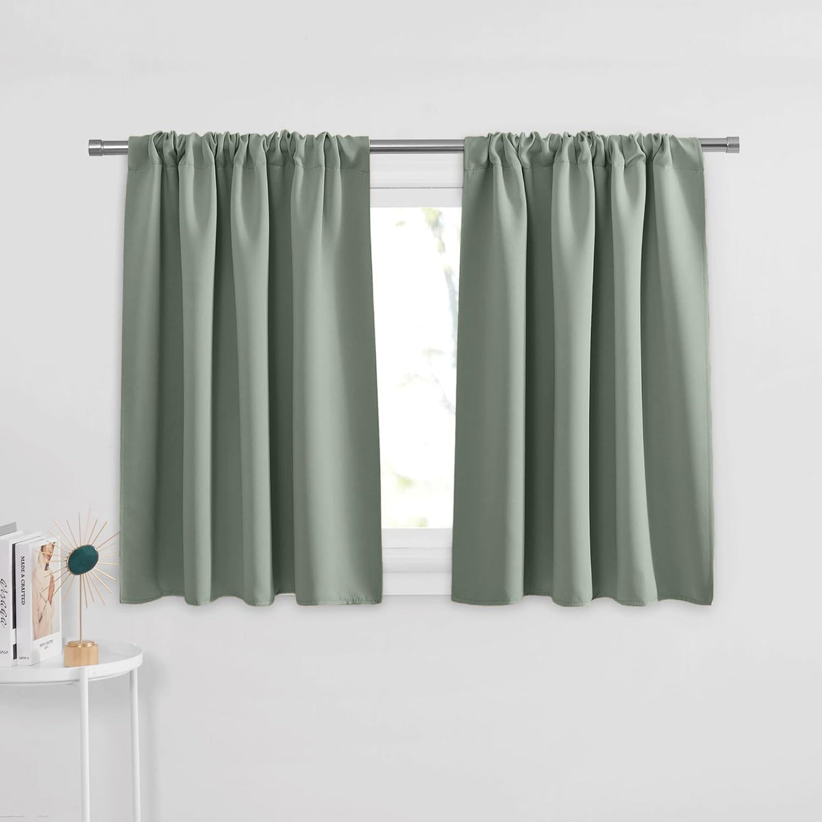 PONY DANCE Black Out Curtains 72 inch Long, Black, 2 Panels