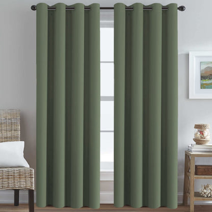 H.VERSAILTEX Blackout Curtains for Bedroom Thermal Insulated Room Darkening Living Room Curtains 63 Inch Long Grommet Privacy Protection Window Curtain Panels/Drapes for Nursery,2 Panels,Ivory/Cream