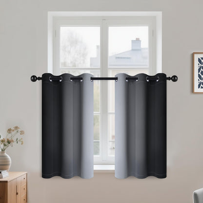 COSVIYA Grommet Room Darkening Ombre Purple Curtains W52xL63 inch