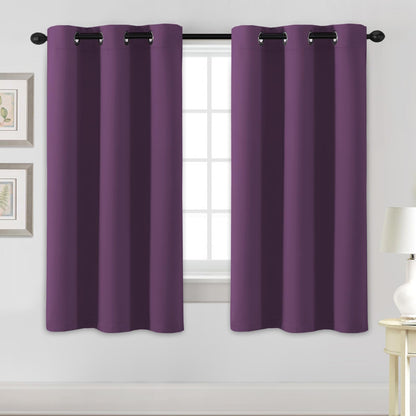 H.VERSAILTEX Blackout Curtains for Bedroom Thermal Insulated Room Darkening Living Room Curtains 63 Inch Long Grommet Privacy Protection Window Curtain Panels/Drapes for Nursery,2 Panels,Ivory/Cream