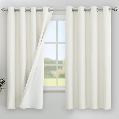 YoungsTex Black Blackout Curtains for Bedroom, Thermal Drapes Heat Blocking