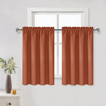 DWCN Blackout Curtains for Bedroom Living Room 42 x 63 Inch Long Black