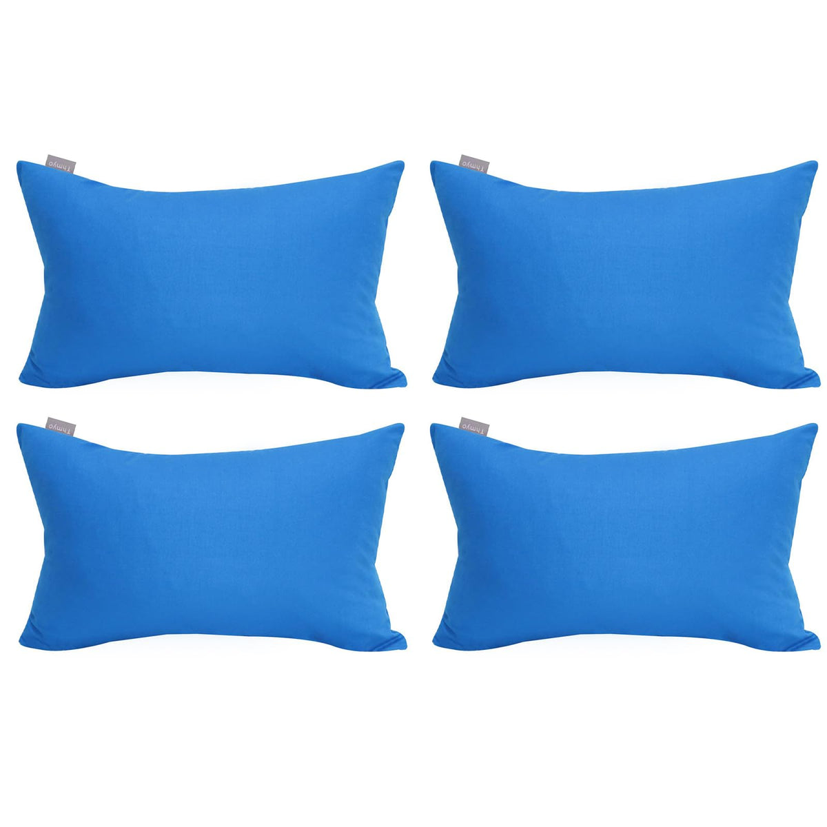 Thmyo 4-Pack 100% Cotton Solid Decorative Throw Pillow Case 18x18 Orange