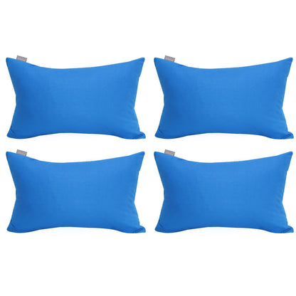 Thmyo 4-Pack 100% Cotton Solid Decorative Throw Pillow Case 18x18 Orange