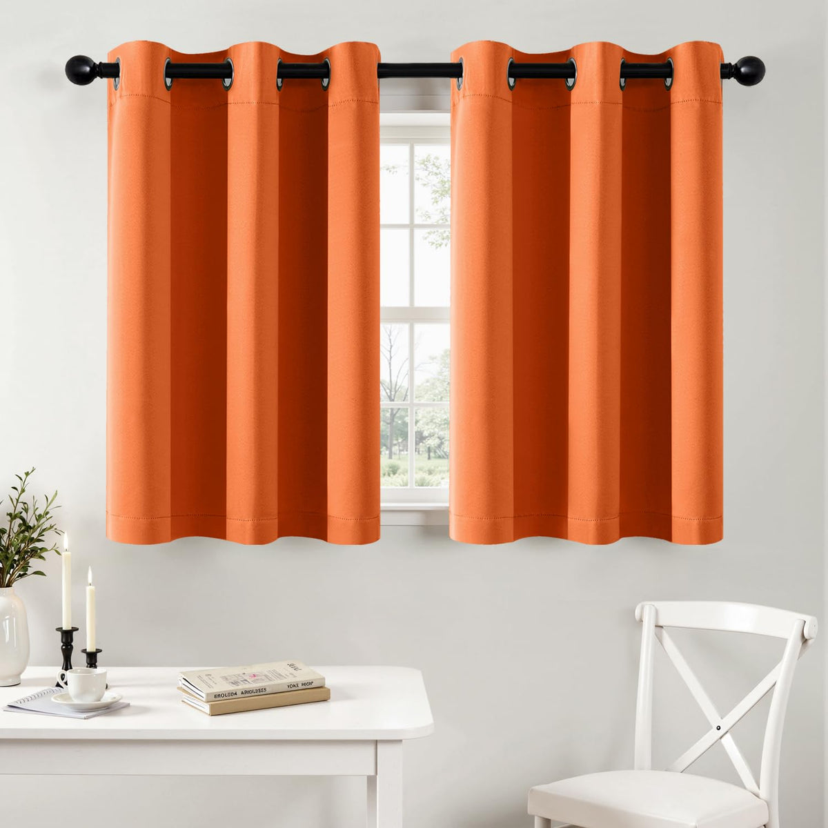 MIULEE Blackout Curtains for Bedroom 2 Panels 40 x 63 Inch Long Dark Grey